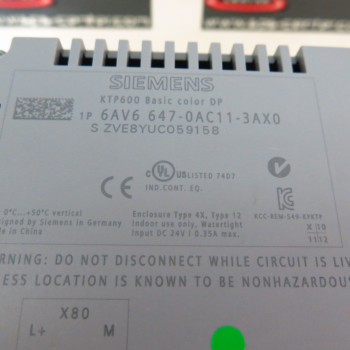 Siemens 6AV6647-0AC11-3AX0 KTP600 Basic Color