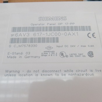 Siemens  OP17/PP 6AV3617-1JC00-0AX1